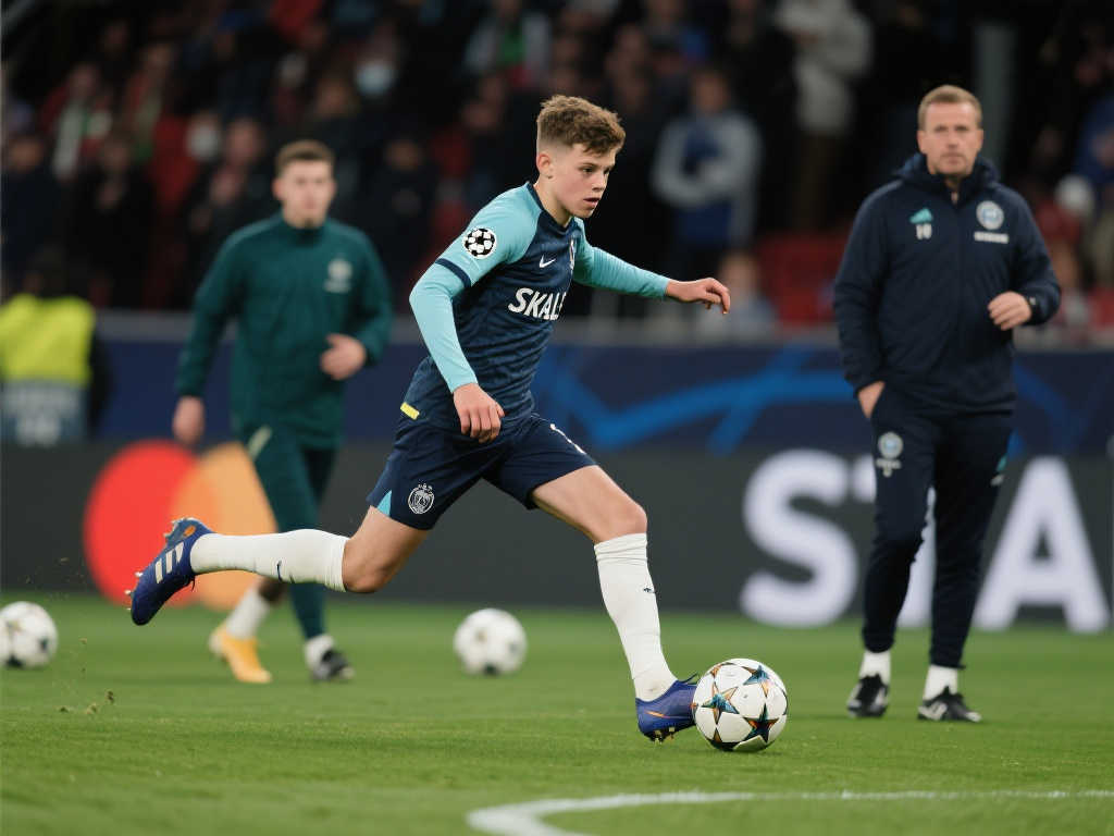 18岁223天，斯凯利创欧冠半决赛双战首发最年轻纪录